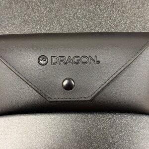 Dragon Black Sunglasses Case  Bottom hard soft Leather Eyeglass case